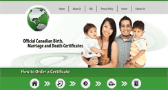 Desktop Screenshot of canadianbirthcertificate.com