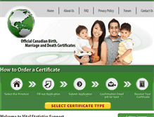 Tablet Screenshot of canadianbirthcertificate.com